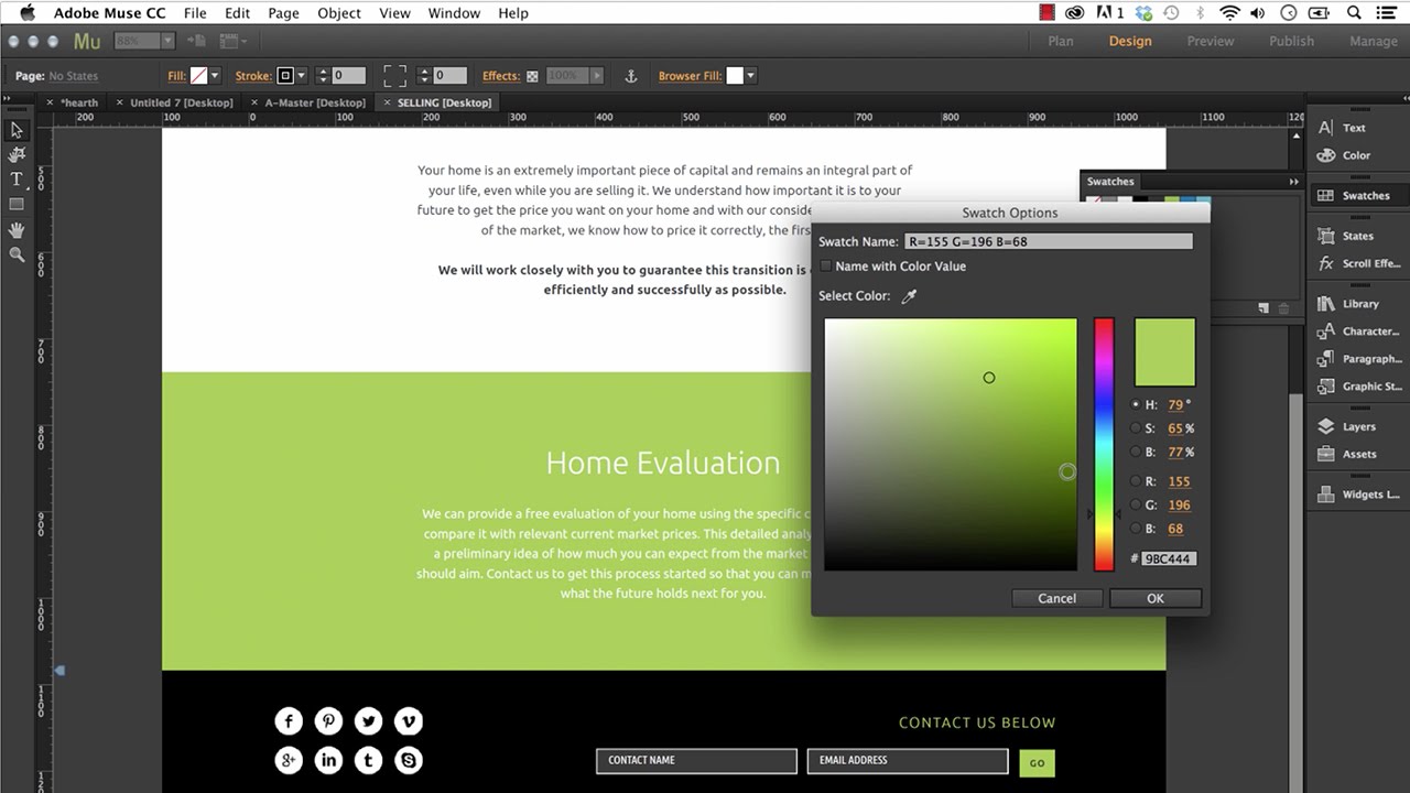 adobe muse websites