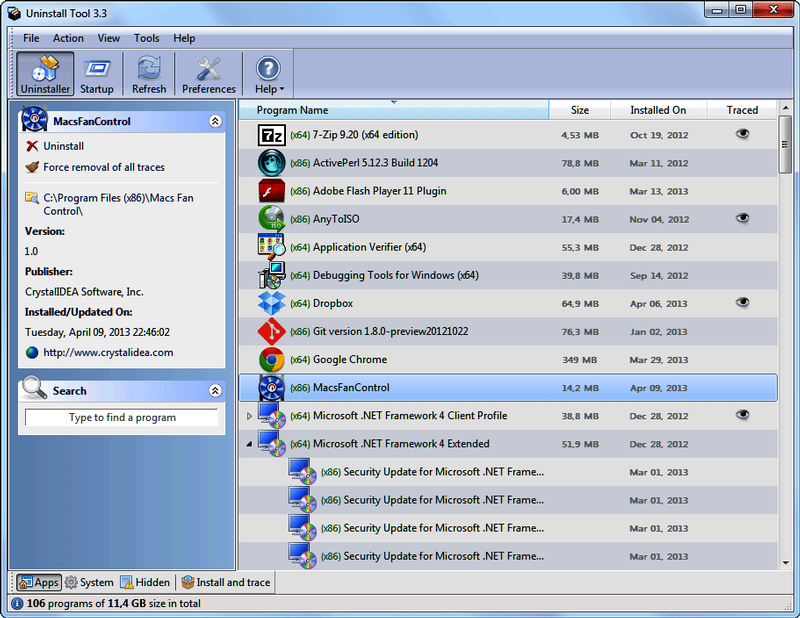 Uninstall Tool 3.7.3.5717 for windows download