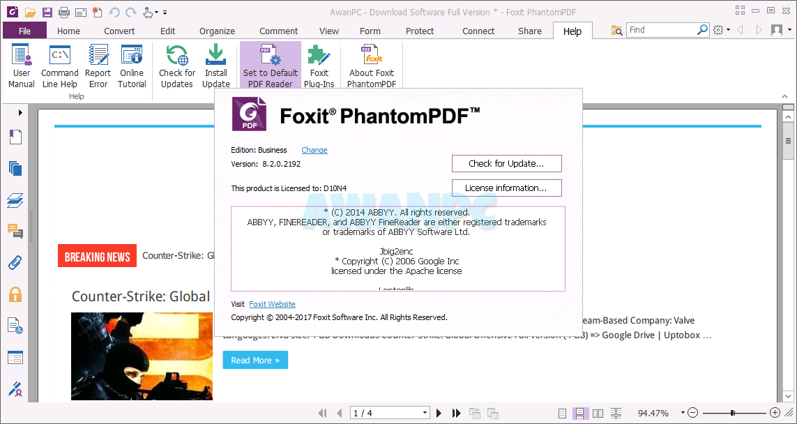 foxit phantompdf delete page